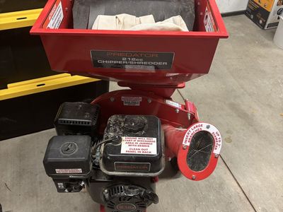 Predator 212cc Chipper/Shredder, Red, Heavy Duty Wood Chipper