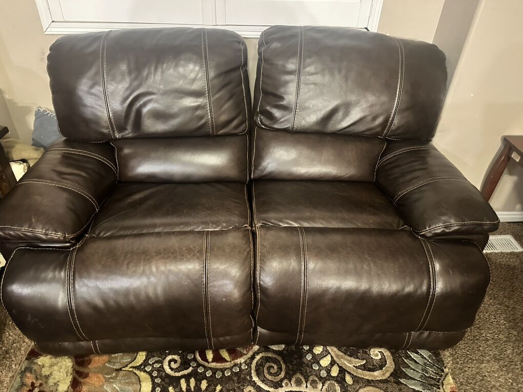 Leather Love Seat