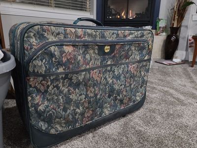 Vintage Floral American Tourister Luggage Carrier