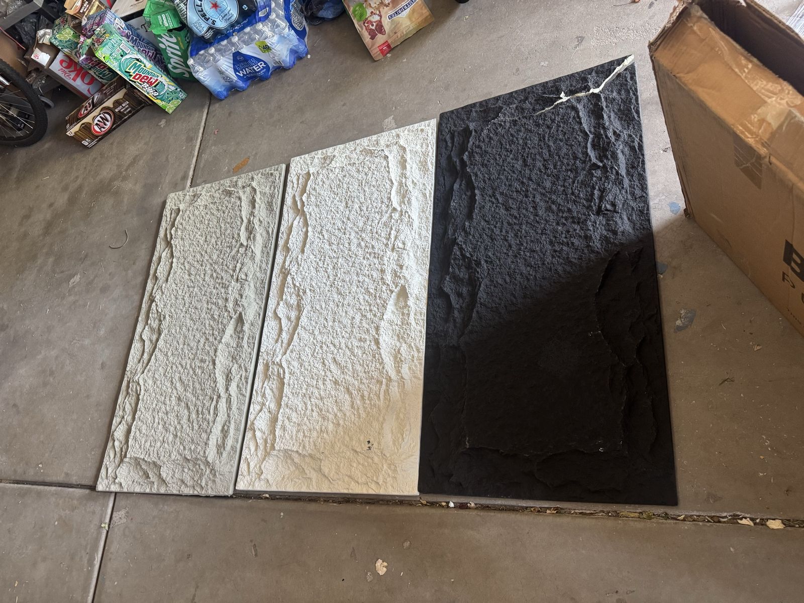 Faux Stone Panels - damaged