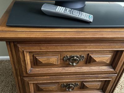 Pair of solid wood nightstands.