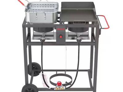 Double Deep fryer & Portable Griddle Combo