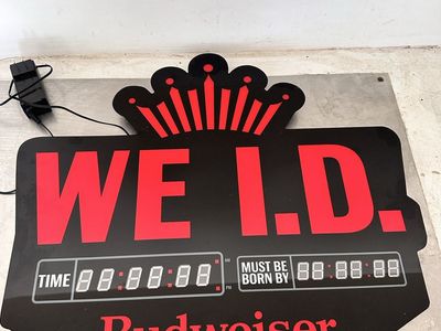 Budweiser We I.D. Neon Sign