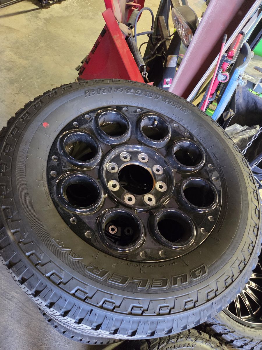 8x170 20" wheels with 2756520 tires set THESE ONLY WERE USED 890 MILES