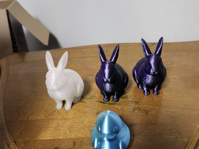3D printed Easter Ducks and Rabbits