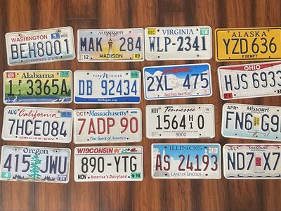 Lot of 16 Used US State License Plates - Various States & Dates, Collector's Items