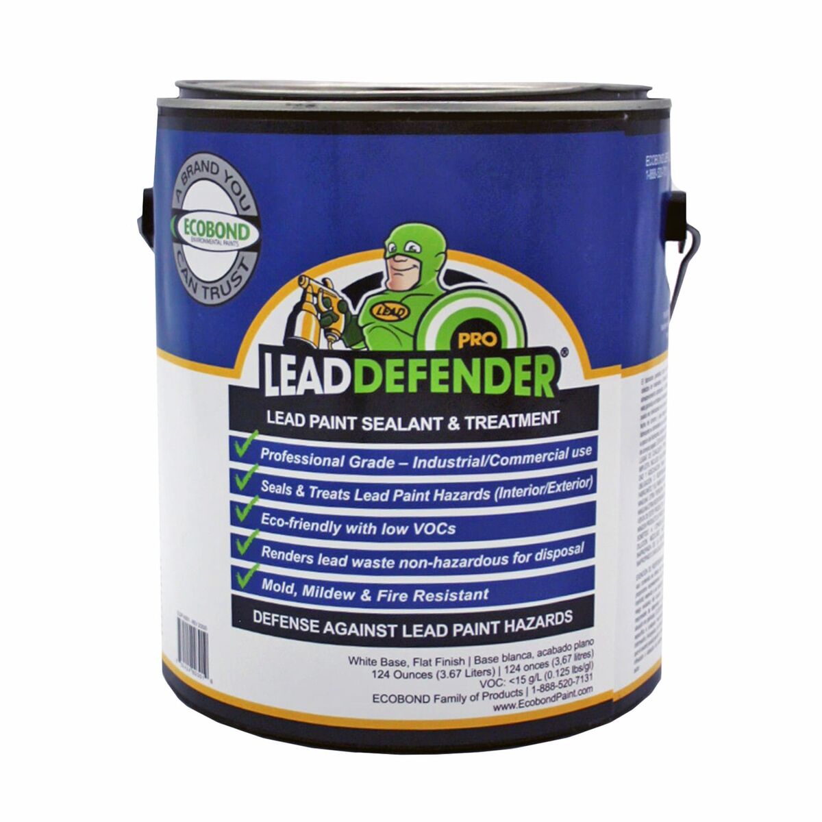 Pro Lead Defender Lead Paint Sealant & Treatment, White Base, Flat Finish, 1 gallon
