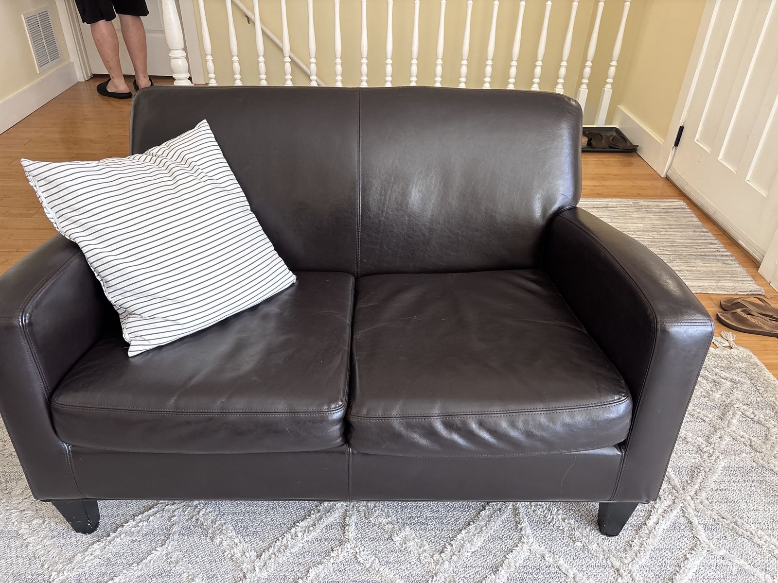 Black Leather Loveseat couch