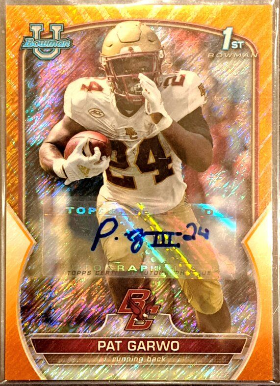 PAT GARWO RC AUTO NFL ORANGE SHIMMER PRIZM #'d /25