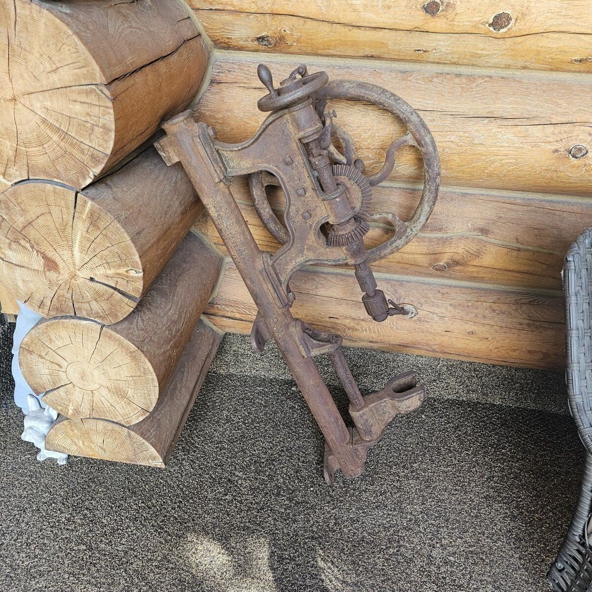 1800's antique drill press