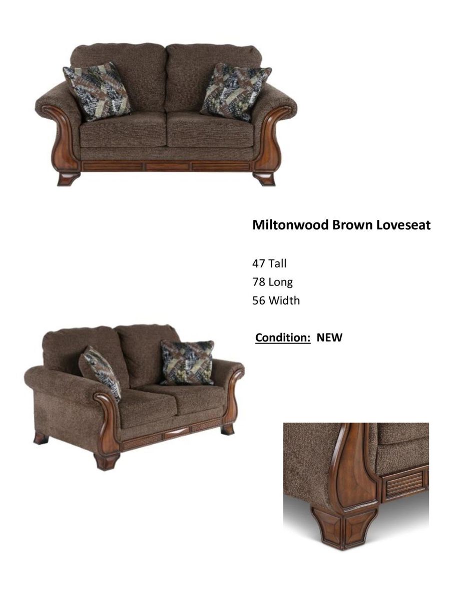 Miltonwood Brown Loveseat