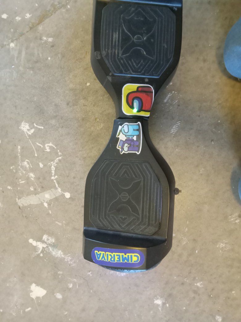 Black Hoverboard - Self-Balancing Scooter with Among Us Stickers