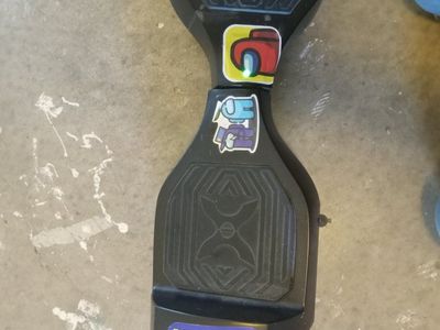 Black Hoverboard - Self-Balancing Scooter with Among Us Stickers
