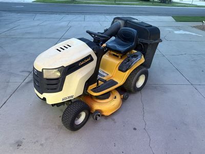 Cub Cadet LTX 1040 Riding Lawn Mower w/ 42" Deck & Bagger - Yellow/White, Used