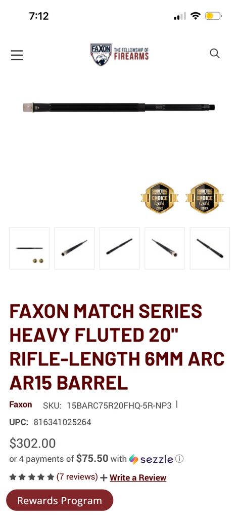 Faxon 6 ARC Barrel