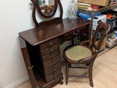 Victorian vanity and jewelry storage