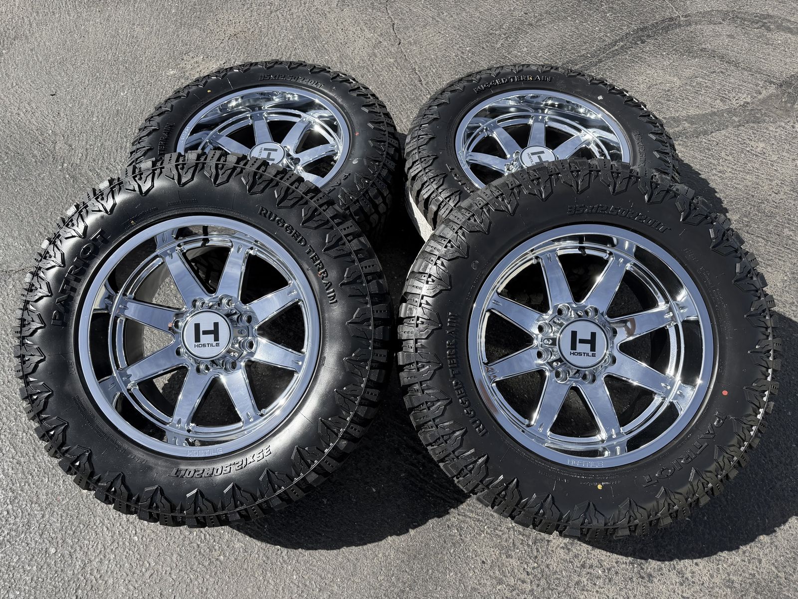 New Chrome Hostile H109 35x12.50r20 RT 8x170 Ford