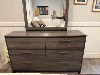 Kids Bedroom set Nightstand, Dresser with Mirror, twin bed