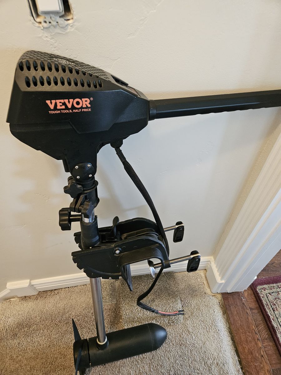 Electric Trolling Motor 55lb Thrust Transom Mounted 24-Volt Boat Motor