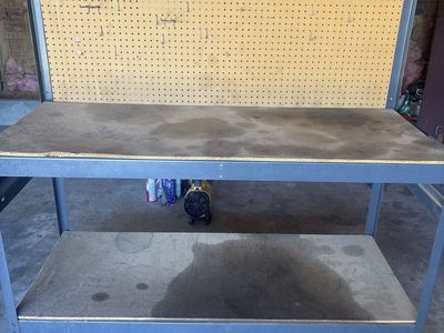 Heavy-Duty Workbench with Pegboard Backsplash and Storage Shelf - Sturdy Industrial Workstation