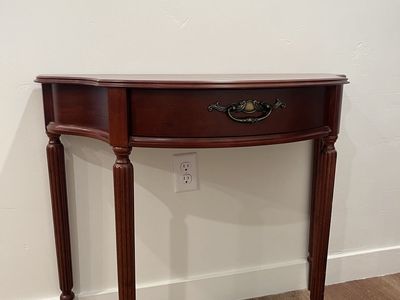 Antique half moon console table