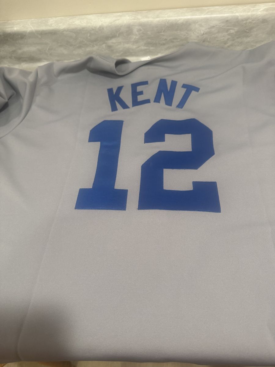 Majestic Los Angeles Dodgers Jeff Kent #12 Gray Nylon Jersey - Size 2X