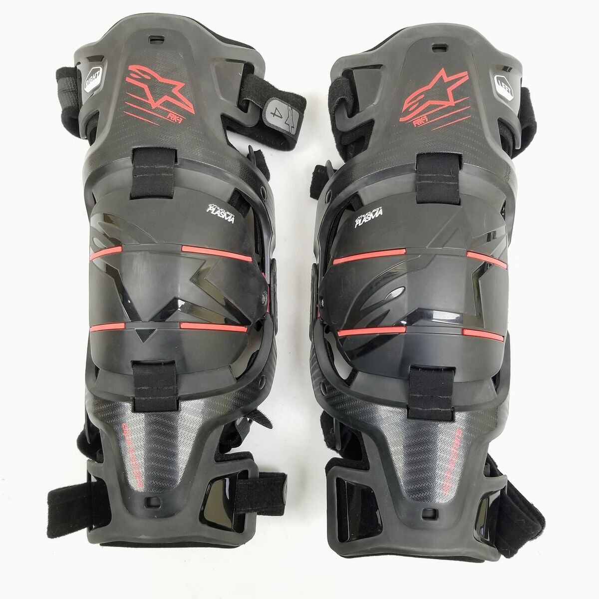 Alpinestars RK-1 Plasma Knee Brace (Black/Red, Large/X-Large) (482-00074L-L-R1-S2)