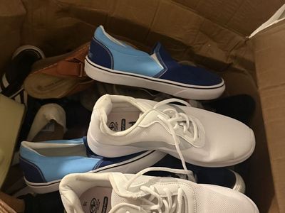 Bulk Lot ~100 Pairs Mixed Footwear Sneakers Heels Sandals Assorted Sizes