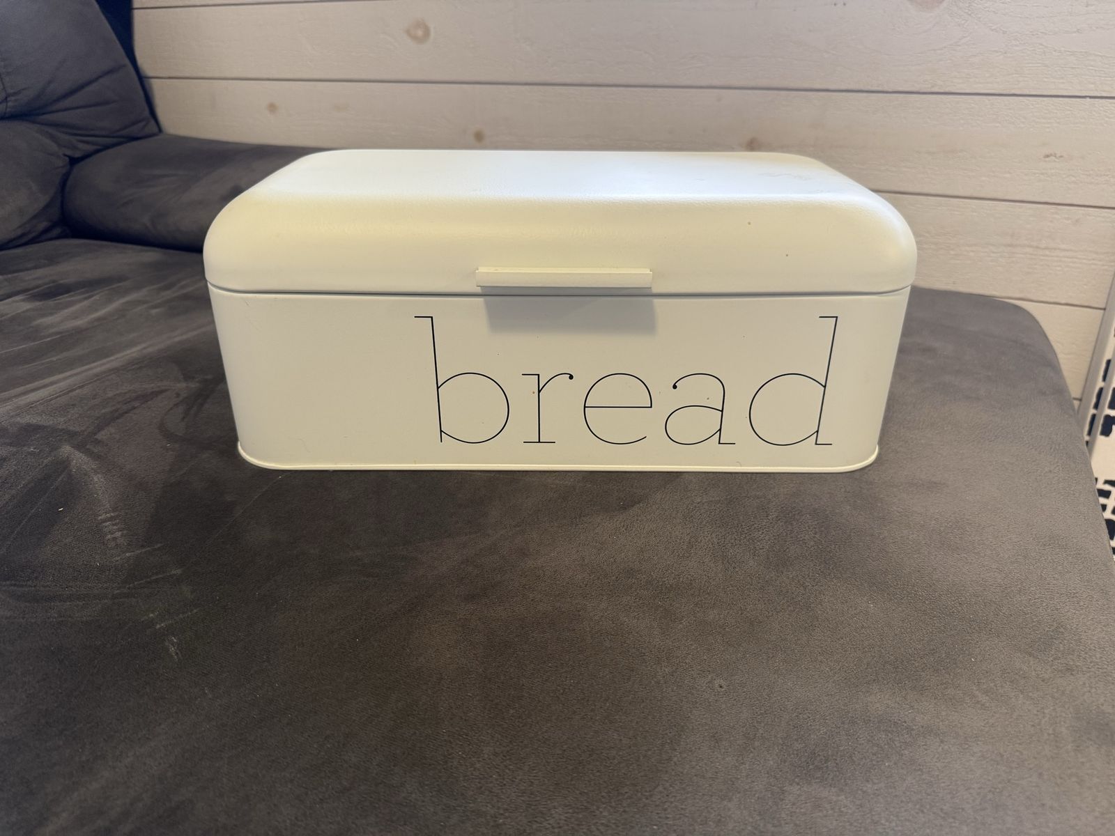 White Metal Bread Box