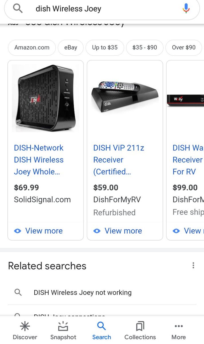 DISH Network Wireless Joey and remote