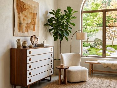 Rare Vintage Mid Century 1960’s Limited Production 5-Drawer Walnut Highboy Dresser w/Sculptural Legs, Brass Spade Pulls w/Walnut