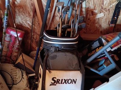 Golf clubs and bag
