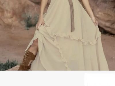 Joyfolie Imogen Maxi Dress in Sand size 6