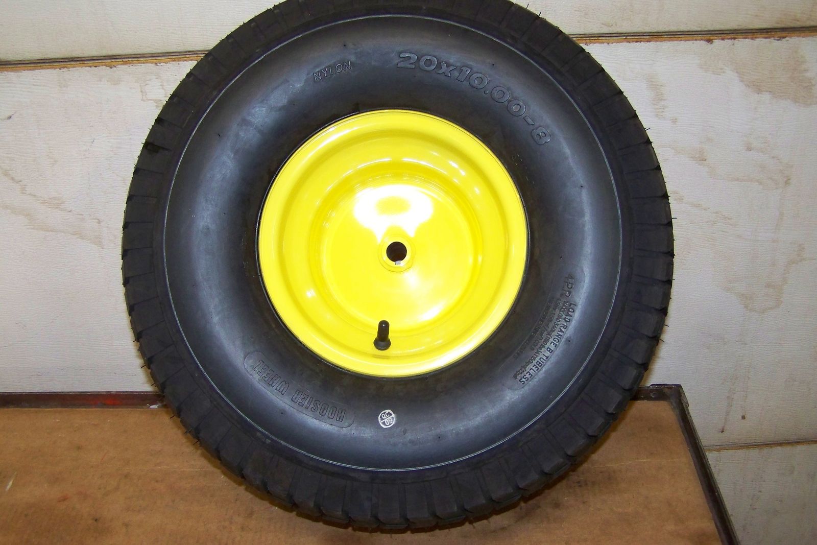 New tire and wheel for John Deere lawn tractor