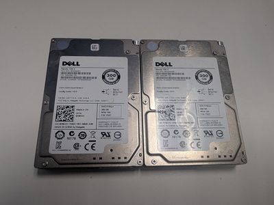 LOT of 2 Dell ST9300653SS 300G 2.5" 6Gb/s 64MB 15K RPM SAS HDD Dell P/N: 0H8DVC