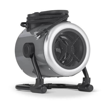 Portable Electric Space Heater - Gray Heavy Duty Drum Fan Heater