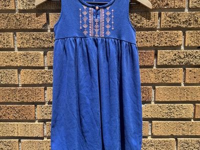 Carter's Embroidered Dress Jumper - Girls Size 7 - Sleeveless
