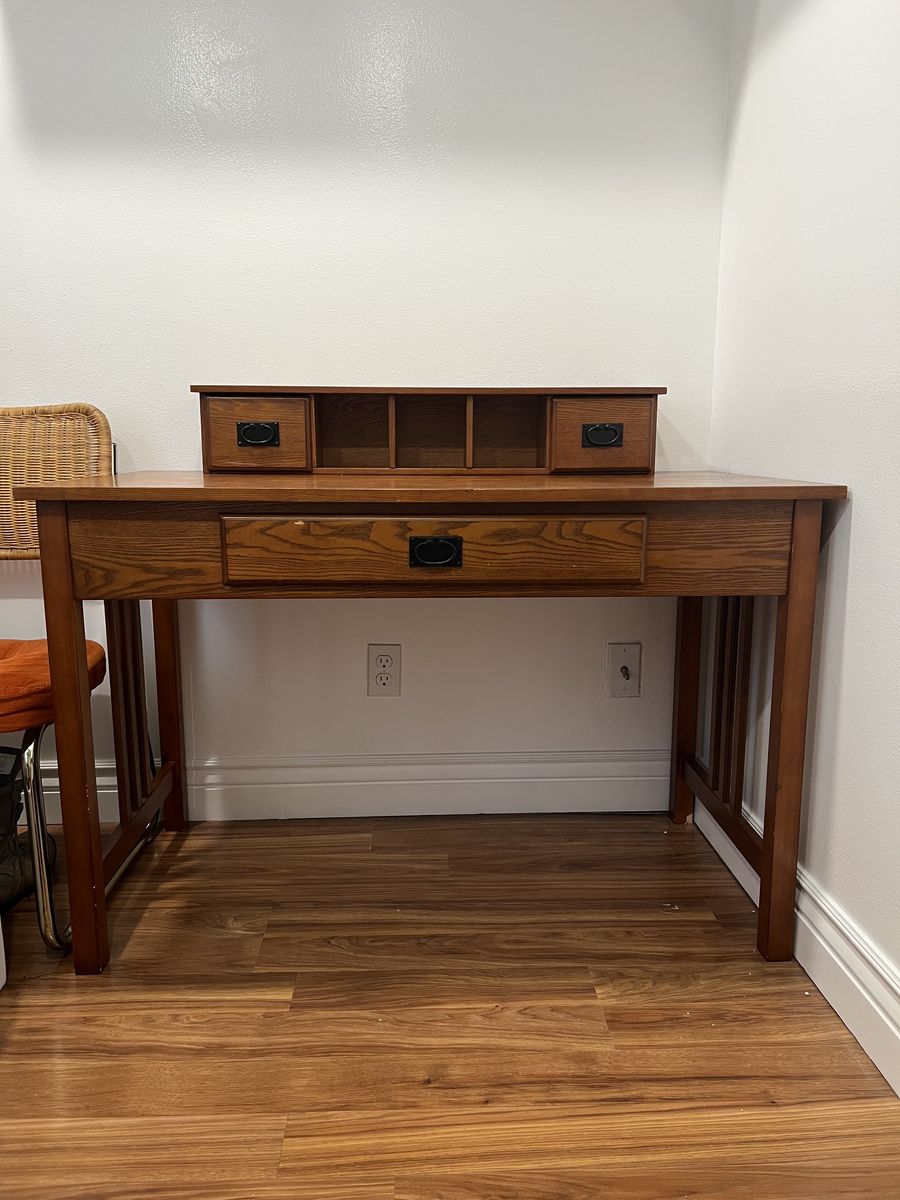 Beautiful hardwood desk . OBO