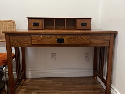 Beautiful hardwood desk . OBO