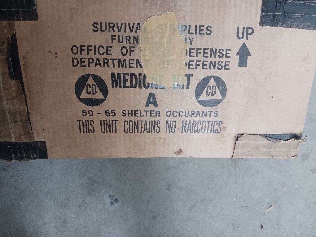 Vintage 1962 Fallout Shelter Medical Supplies Kit