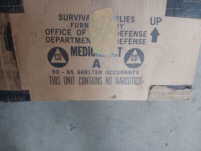 Vintage 1962 Fallout Shelter Medical Supplies Kit