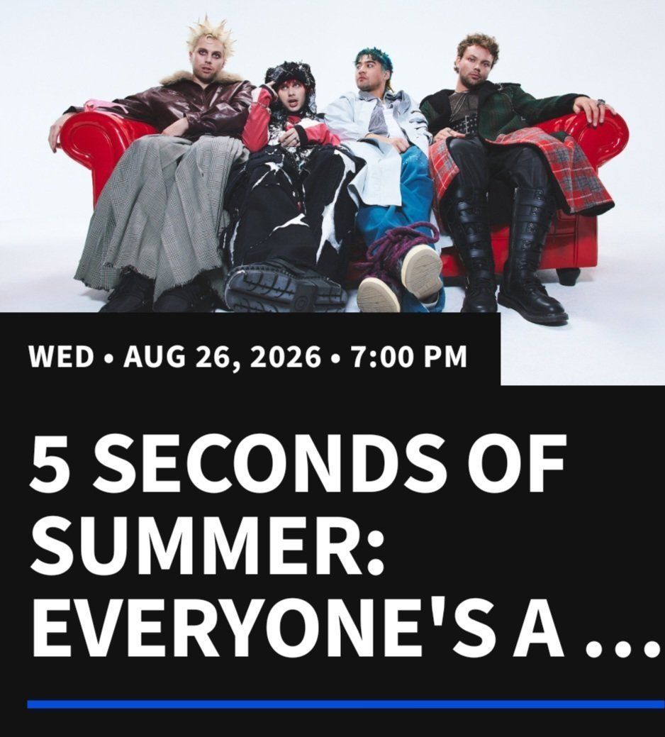 5 Seconds of Summer: 2-5 Concert Tickets 8/26 7:00pm USANA 