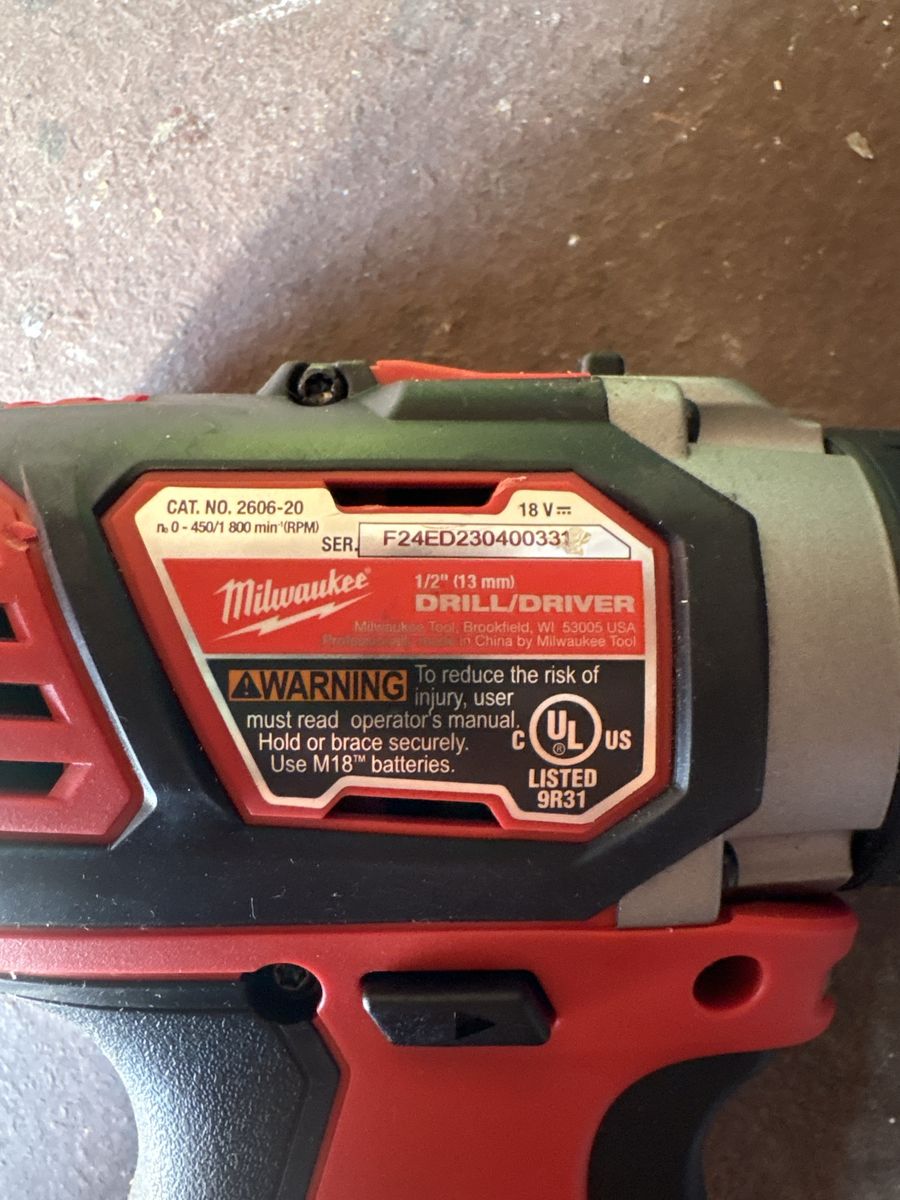 Milwaukee M18 1/2” Drill/Driver (2606-20) – Tool Only