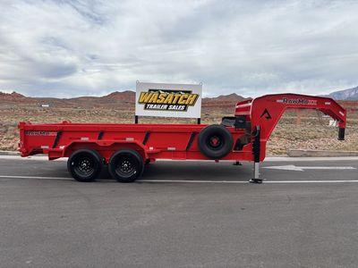 2026 RawMaxx Ruby Red 7x16 Gooseneck Tandem Dump T