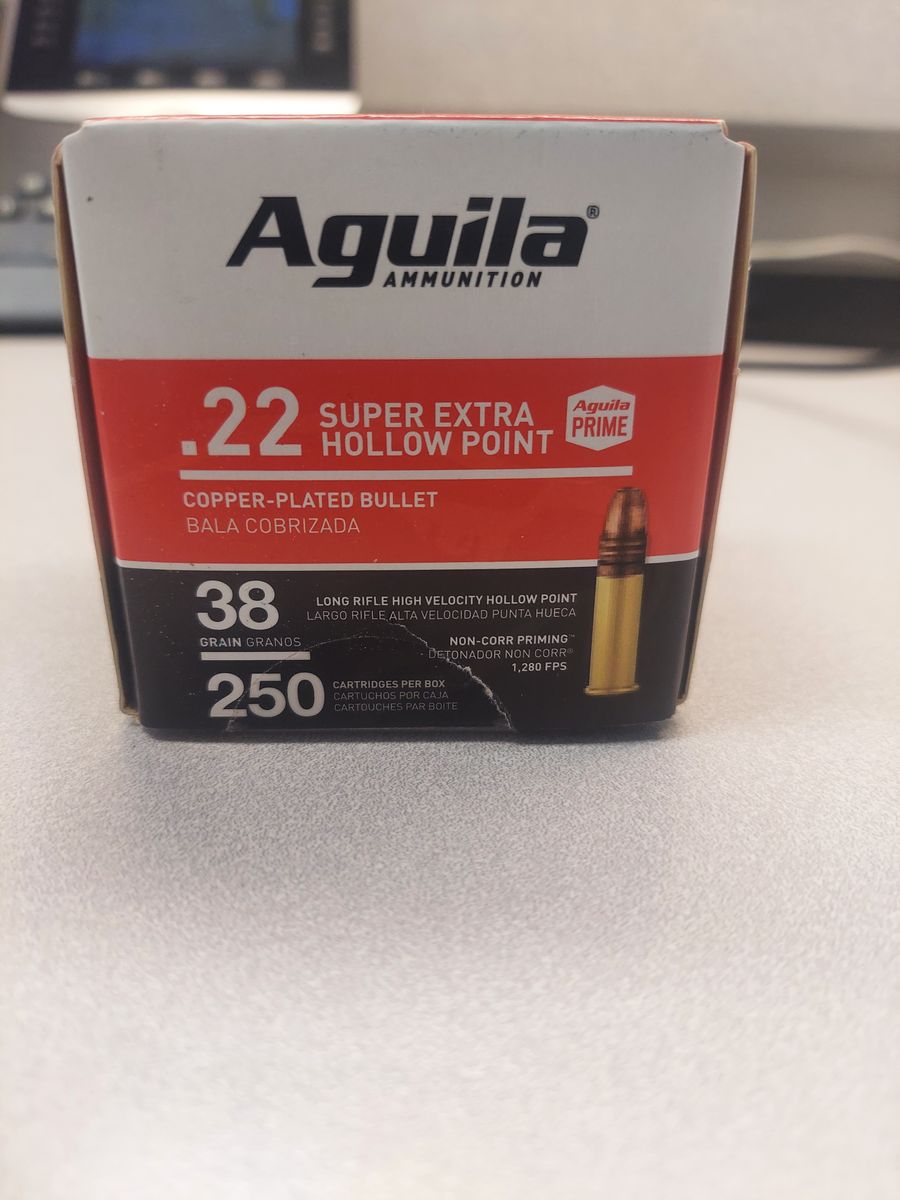 .22 LR 38 grain ammunition
