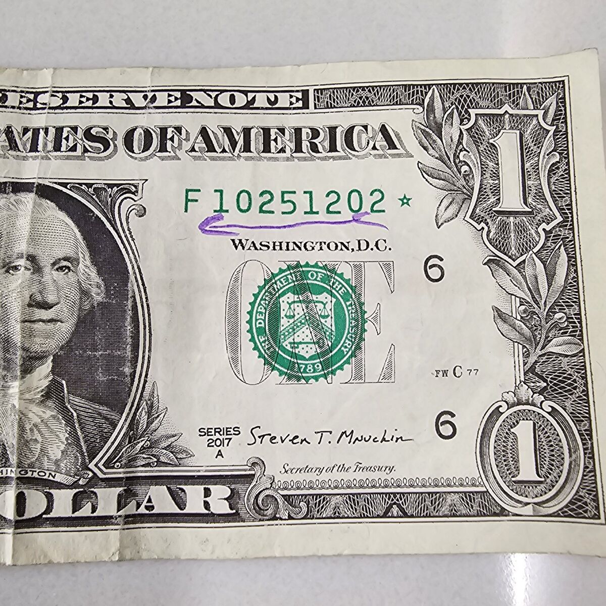1 bill with 10/25/12 Birthday