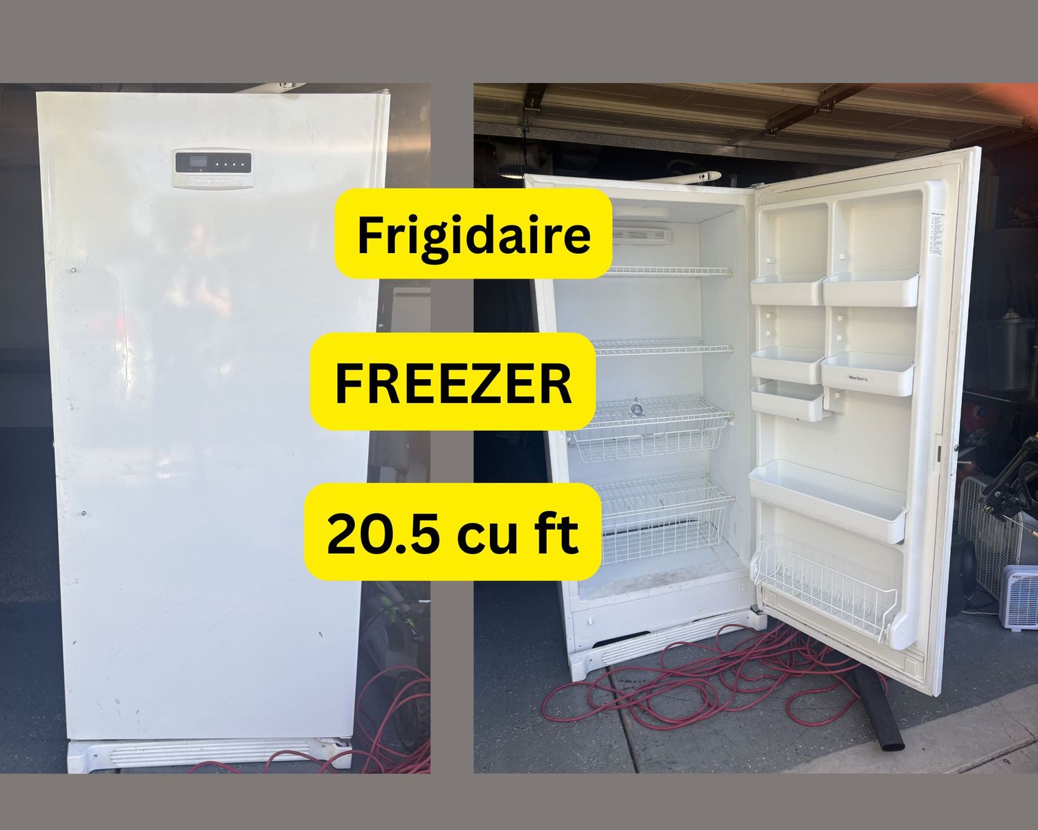 DELIVERY -  WORKING 20.5 cu ft FRIGIDAIRE freezer - PERFECT TEMPERATURE