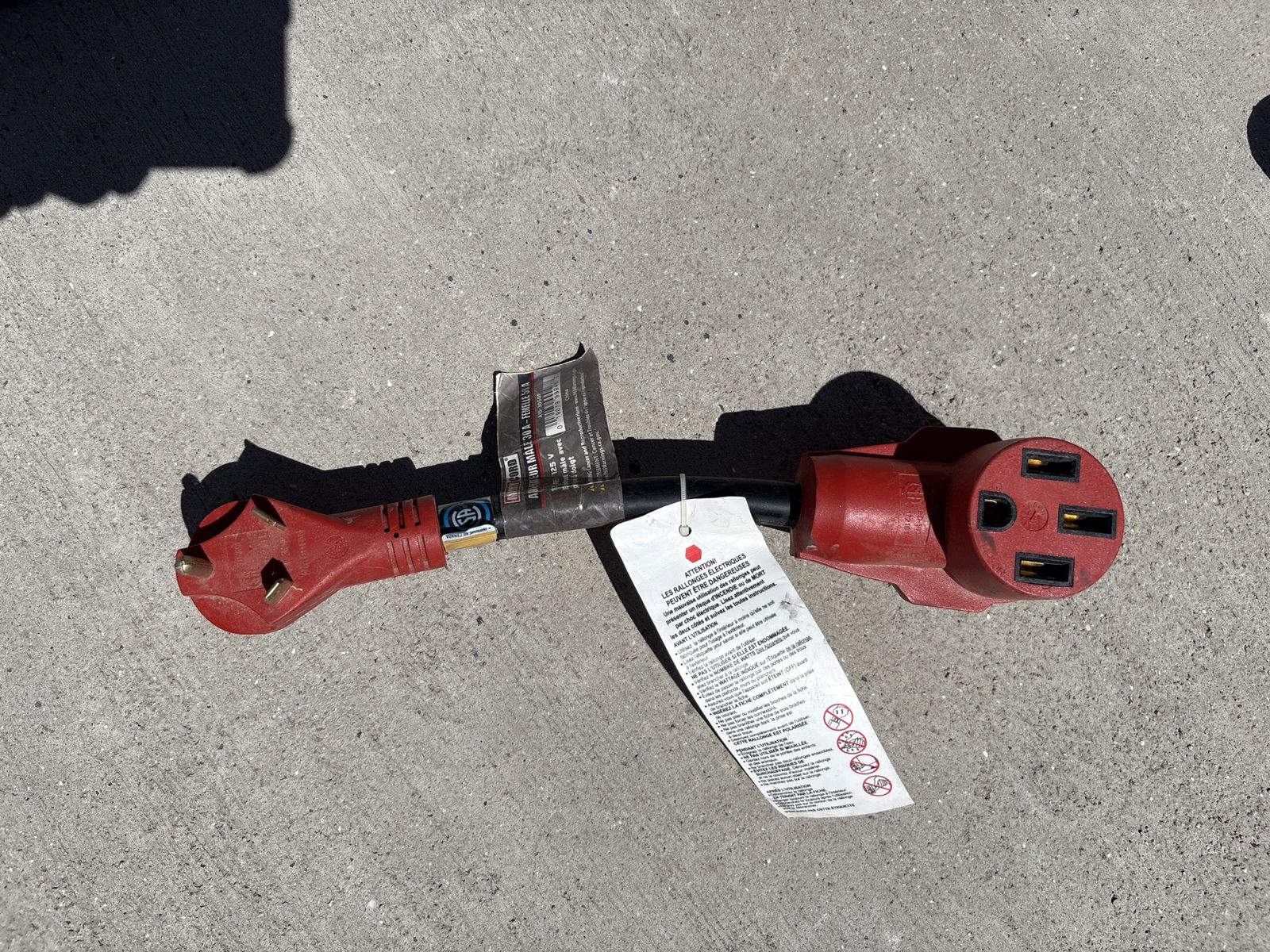 RV Trailer Mighty Cord Power Cord Adapter 