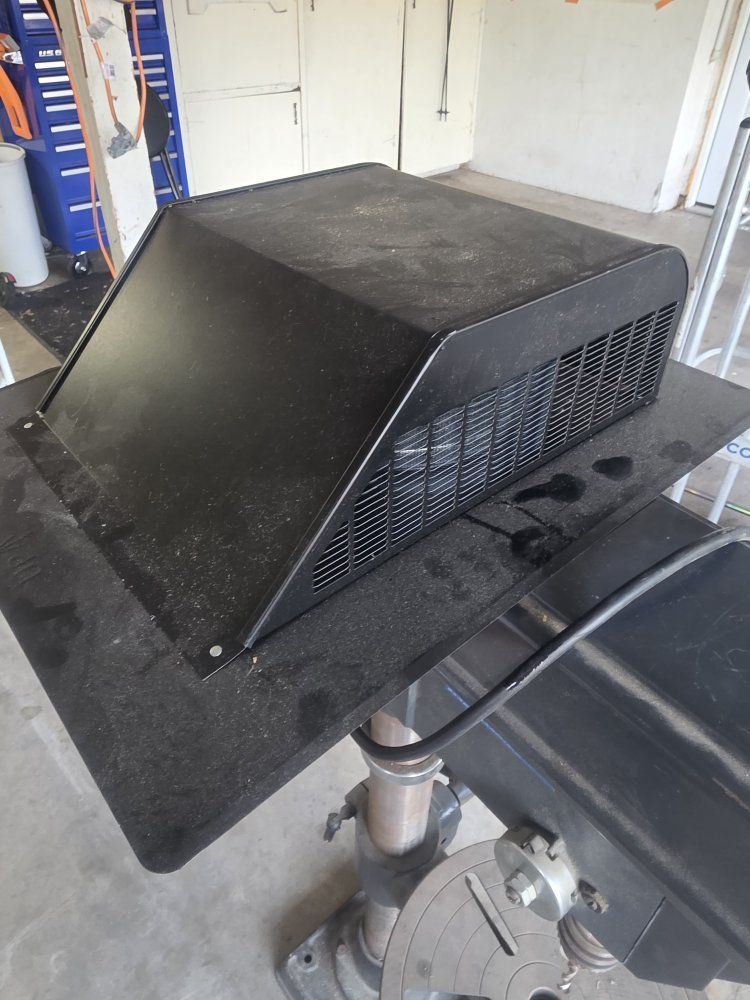 Black Metal Ventilation Shroud / Equipment Vent Cover