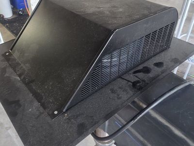 Black Metal Ventilation Shroud / Equipment Vent Cover